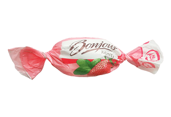 Конфета Бонжур со вкусом клубники и базилика