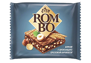 Вафли Rombo с ореховой начинкой 